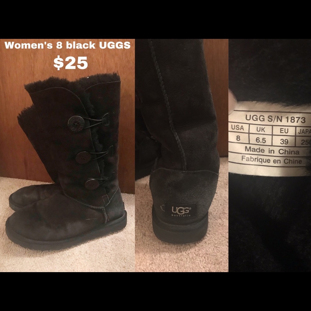 Women's Size 8 Black UGG Boots